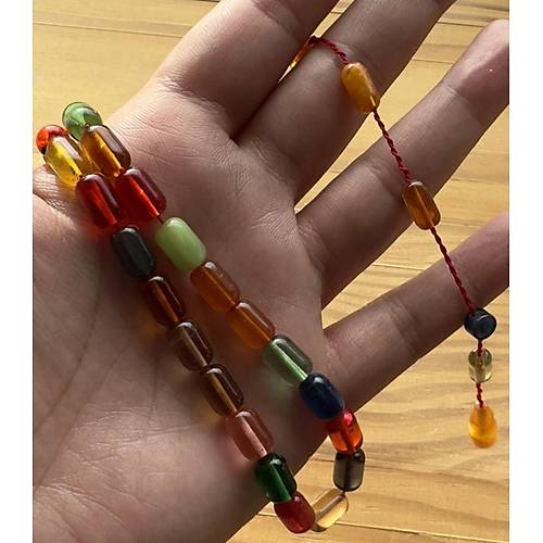 Skma Kehribar Kapsl Kesim 6.5x10mm Tesbih - Bonibon