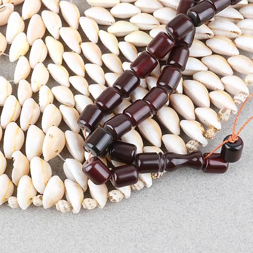 Katalin �ubuk Kaps�l Kesim 9x11mm Tesbih -Koyu Bordo P�ks�ls�z