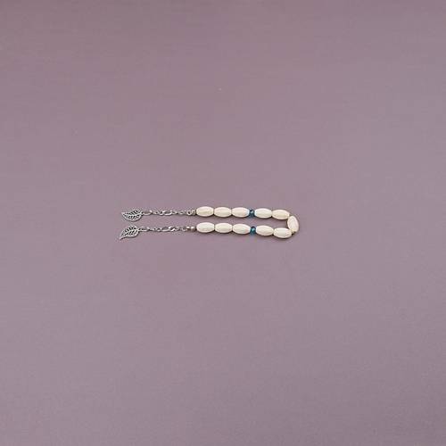 Krem Havlit Do�al Ta� Uzun Arpa Kesim 8x15mm Zaza Tesbih