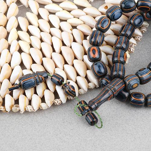 Kafur A�ac� Kaps�l Kesim 11x12mm Tesbih - Mavi Turuncu