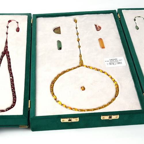Skma Kehribar Eski Alman Oyun Zar Obje Kapsl Kesim 7.5x11mm Tesbih Seti