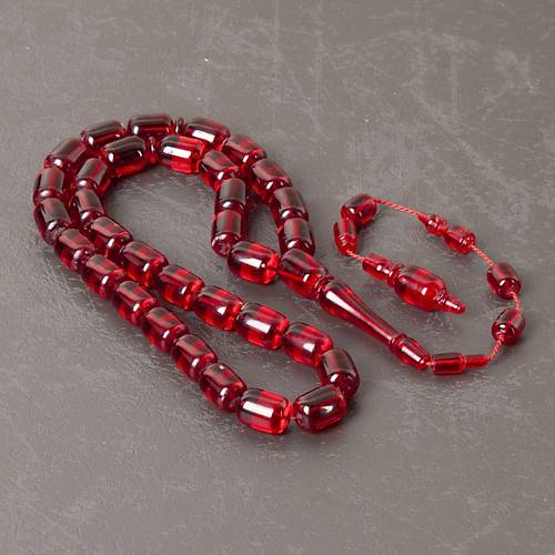 Katalin �ubuk Kaps�l Kesim 8x11.5mm Tesbih - K�rm�z�- �brahim Atasever Usta ��i