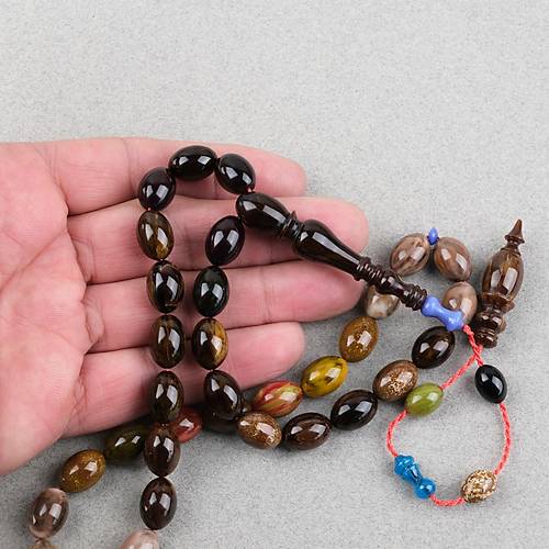 Katalin �ubuk Usta ��i �mzal� Yumurta Kesim 9x13mm Tesbih