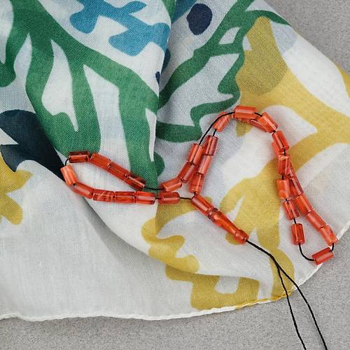 S�kma Kehribar Kesme Kesim 4x7mm Tesbih- Krem- Turuncu