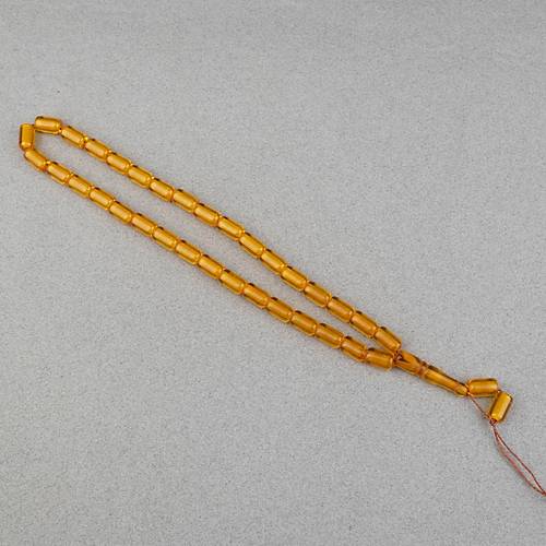 Ate� Kehribar Kaps�l Kesim 7x11mm- �effaf Sar� P�sk�ls�z