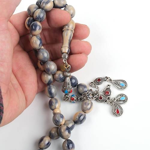 �ran Baga Alpaka Halep P�sk�l Beyzi Kesim 11x13mm Tesbih