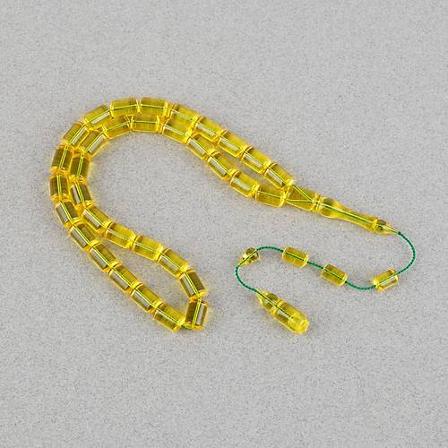 Osmanl� Ate� Kehribar Eski Heykel Obje Kesme Kesim 7x10.5mm Tesbih