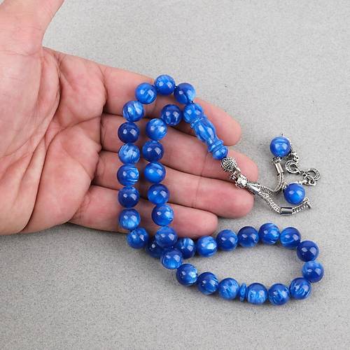 Galalit Bilek Boy Alpaka P�sk�ll� K�re Kesim 10mm Tesbih