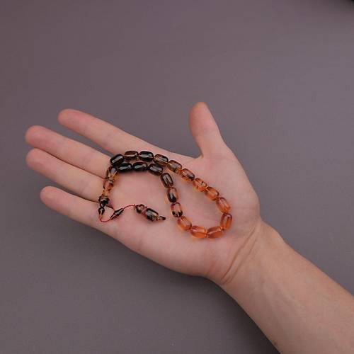 Katalin Alacal� Usta El ��i �mzal� Efe Boy Kaps�l Kesim 9x12.5mm Tesbih