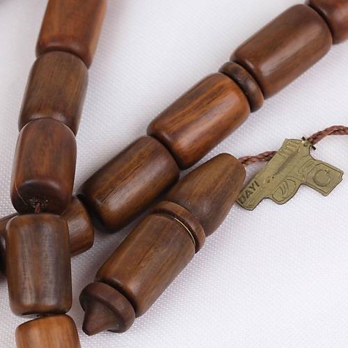 Kahverengi Plesenk Aac Yumuak Kesme Kesim 9x14mm Tesbih