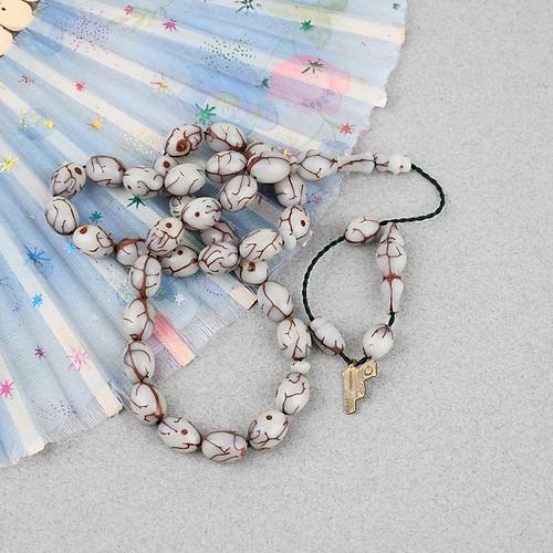 Kbrs Hurma ekirdei Usta i mzal Yumurta Kesim 9x13mm Tesbih