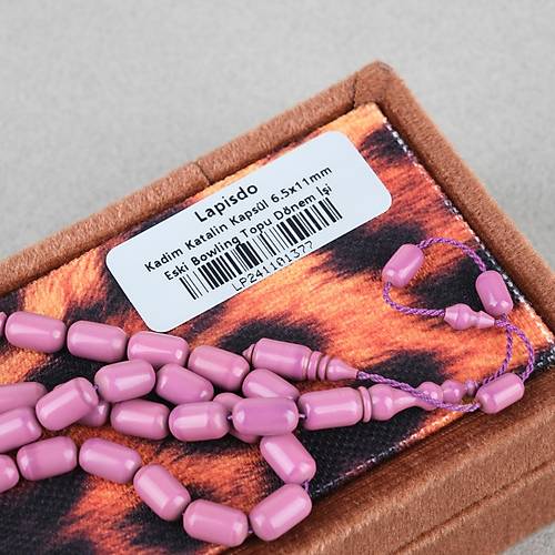 Eski Bowling Topu Obje  D�nem Usta ��i Kaps�l Kesim 6.5x11mm Tesbih