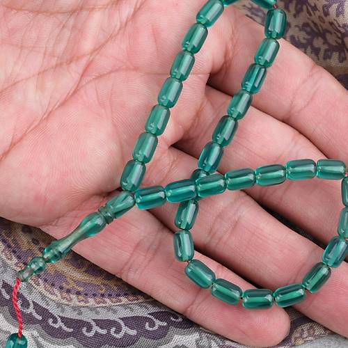 S�kma Kehribar Kaps�l Kesim Sistemli Bilek Boy 5x8mm Tesbih Ye�il