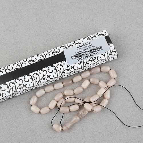 S�kma Kehribar Kaps�l Kesim 7x11mm Tesbih P�sk�ls�z Ta� Rengi