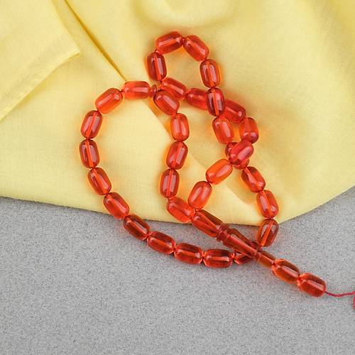 Ate� Kehribar Kaps�l Kesim 7x11mm Tesbih P�sk�ls�z