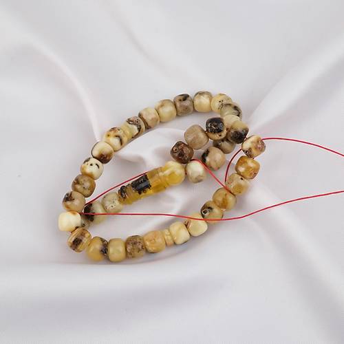 Damla Kehribar Bilek Boy Tekerlek Kesim 10x9.5mm Tesbih