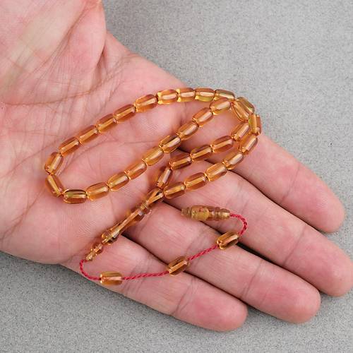 Ate� Kehribar Kaps�l Kesim Sistemli Bilek Boy 5x8mm Tesbih Sar�