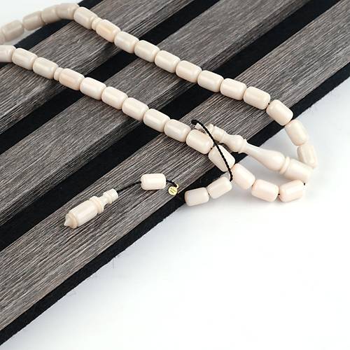 Katalin Usta i mzal Kapsl Kesim 8x12mm Tesbih - Krem
