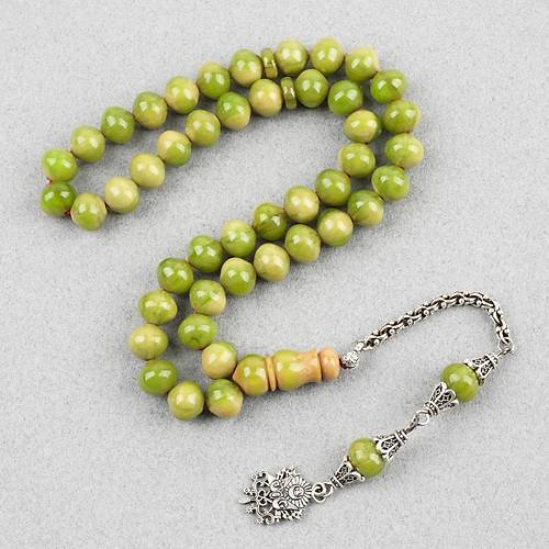 Skma Kehribar Alpaka Pskl Arabi 45lik Ulu Kre Kesim 9x10mm Tesbih