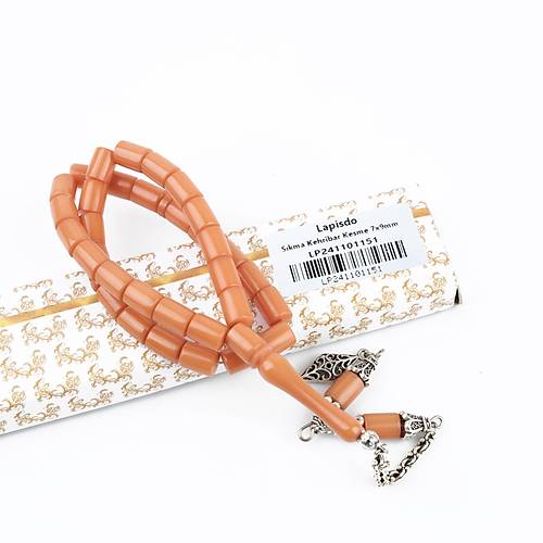 Skma Kehribar Alpaka Pskl Kesme Kesim 7x9mm Tesbih