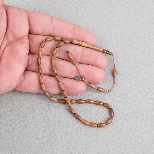 Kuka Ger�ek Do�al Lapisdo �mzal� Bilek Boy Arpa Kesim 4x8mm Tesbih