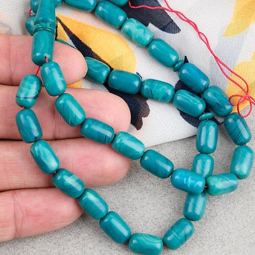 S�kma Kehribar Kaps�l Kesim 7x11mm Tesbih P�sk�ls�z