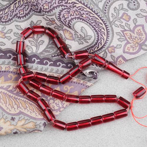 U�ak Cam� Kesme Kesim 7x10mm Tesbih P�sk�ls�z �effaf Koyu K�rm�z�