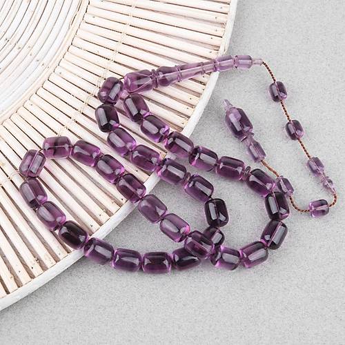 Alman Katalin Usta ��i Kaps�l Kesim 9x11.5mm Tesbih -Duman Lila