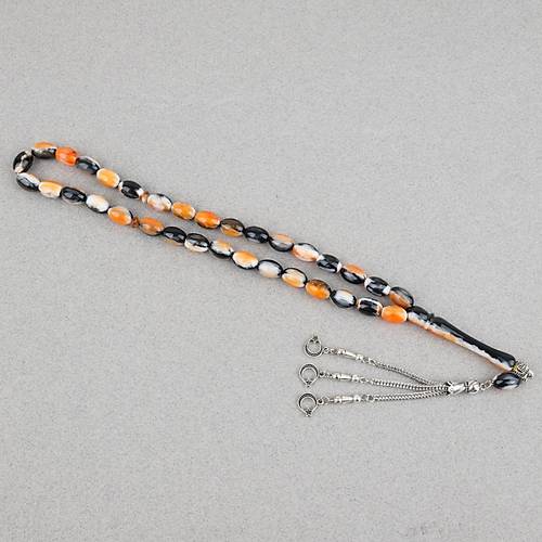 Galalit Alpaka P�sk�ll� Beyzi Kesim 8x12mm Tesbih