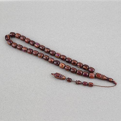 Kafur A�ac� Kaps�l Kesim 11x12mm Tesbih - Kahverengi