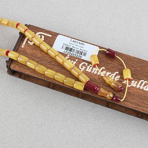 S�kma Kehribar Kaps�l Kesim 8x11mm Tesbih