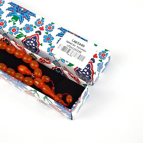 Katalin Beyzi Kesim 8x11mm Tesbih Turuncu