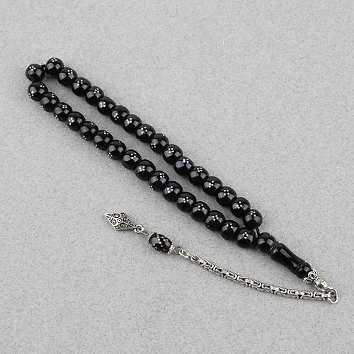 Erzurum Oltu Gm ileme El Boy 925Ayar Gm Pskl Tekerlek Kesim 7x8mm  Tesbih