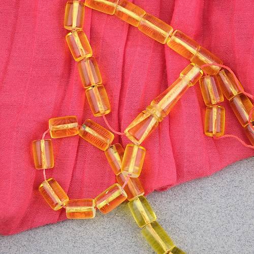 U�ak Cam� Kesme Kesim 7x10mm Tesbih P�sk�ls�z �effaf Sar�
