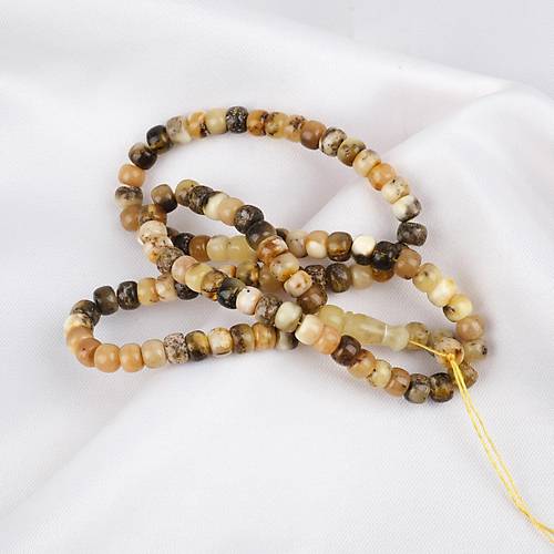 Damla Kehribar 99luk Tekerlek Kesim 6x5mm Namez Tesbihi