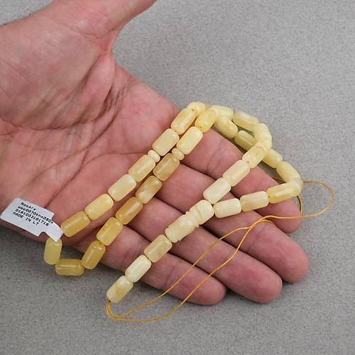 Kaya Damla Kehribar -Balt�k Kaps�l Kesim 7x12mm Tesbih