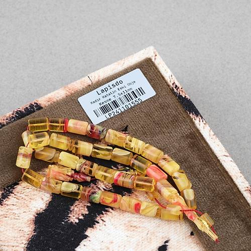 Kadim Katalin Eski Obje Usta i mzal Kesme Kesim 7.5x11mm Tesbih