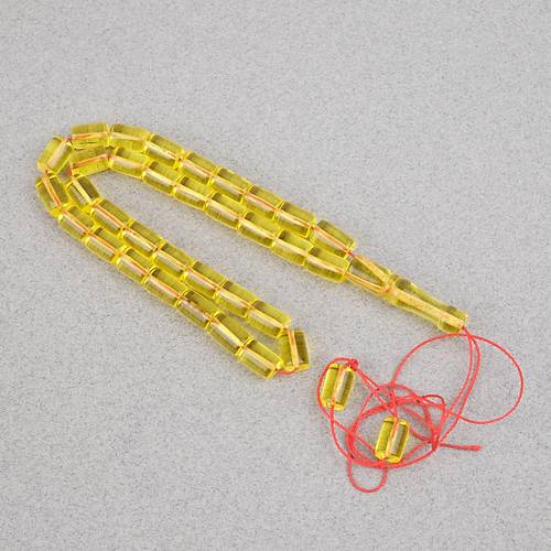U�ak Cam� Kesme Kesim 7x10.5mm Tesbih - �effaf Llimon Sar�