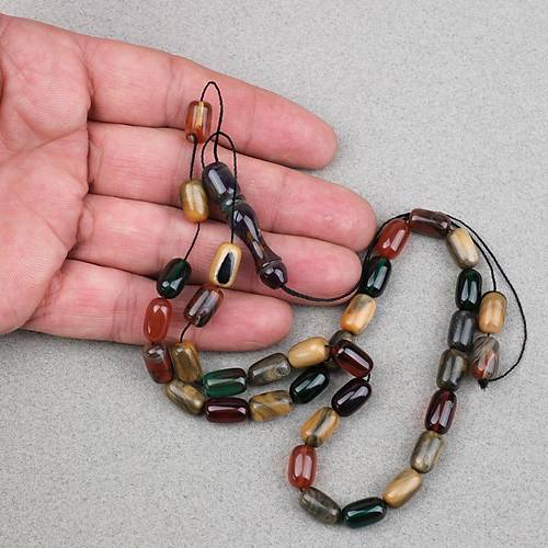 S�kma Kehribar Kaps�l Kesim 7x11mm Tesbih- Bonibon