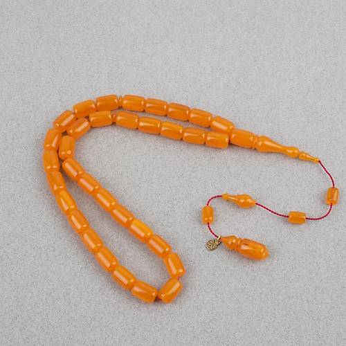 Skma Kehribar Usta i mzal Kapsl Kesim 8x12mm Tesbih