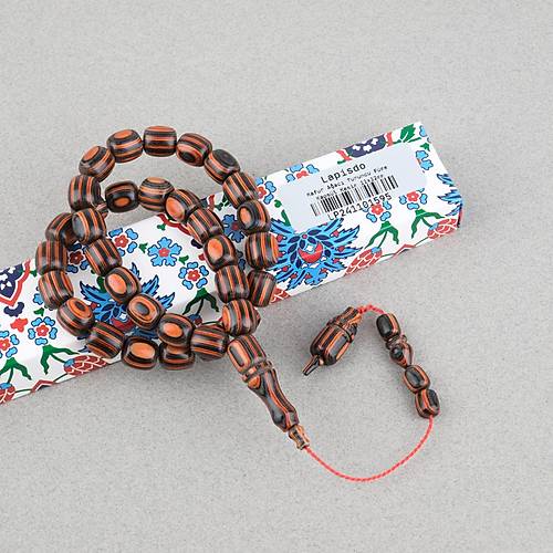 Kafur A�ac� Kaps�l Kesim 11x12mm Tesbih - Turuncu F�me