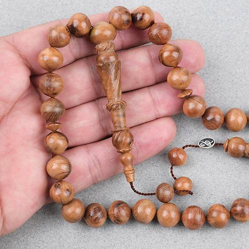 Thuya Burl A�ac� Do�al Kekik Kokulu Usta ��i �mzal� K�re Kesim 11mm Tesbih