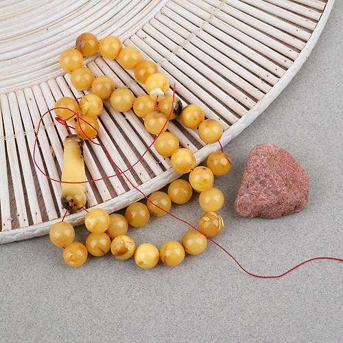 Damla Kehribar K�re Kesim 10mm Tesbih