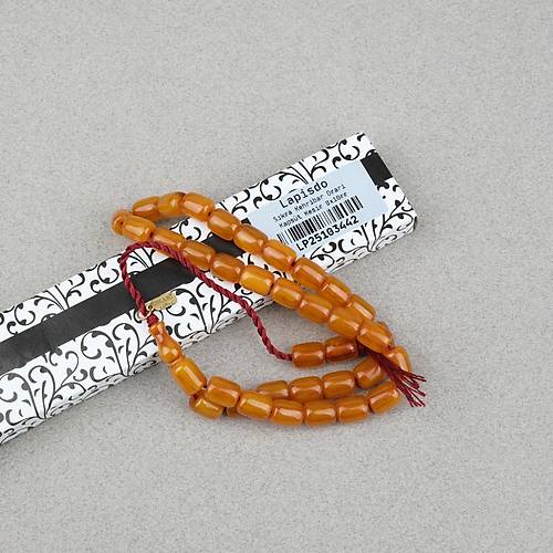 Omari S�kma Kehribar Kaps�l Kesim Oturtma �mameli Sistemli 8x10mm Tesbih