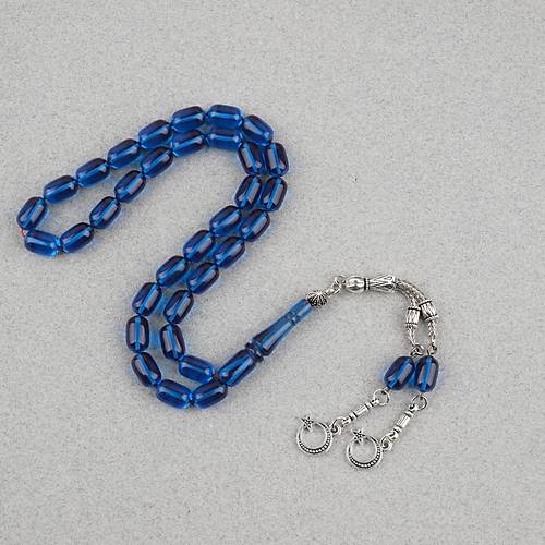 S�kma Kehribar Kaps�l Kesim Alpaka P�sk�ll� 7x11mm Tesbih