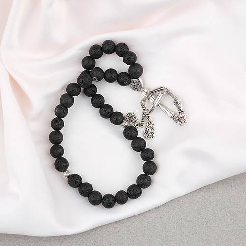 Lav Ta�� K�re Kesim 10mm Tesbih Alpaka P�sk�ll�