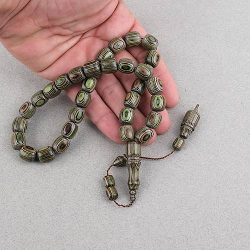 Kafur Aac Kapsl Kesim 11x12mm Tesbih - Ak Yeil