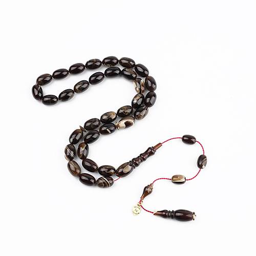 Kadim Katalin Eski Kalemlik Obje Usta i mzal  Beyzi Kesim 8x13mm Tesbih -ekoslovak