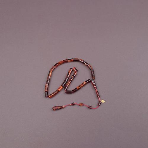 Eski Obje Kadim Katalin Kaps�l Kesim Bilke Boy 6.5x10mm Tesbih -Sar�