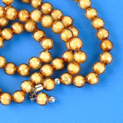 Monomer 99luk K�re Kesim 9mm Namaz Tesbihi Kahverengi